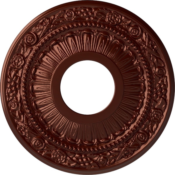 Ekena Millwork Nadia Ceiling Medallion (Fits Canopies up to 4 7/8"), 12 1/8"OD x 3 5/8"ID x 7/8"P, Antique Copper CM12NAACS - main
